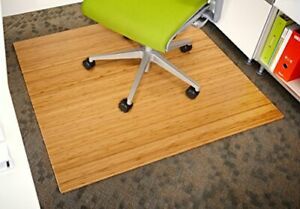 Anji Mountain Standard Bamboo Roll-Up Chairmat 42 x 48-Inch 5mm Thick Natural