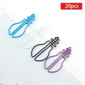 20pcs/lot bulb Shape Paper Clips Creative Interesting Bookmark Clip Memo Cl YV7