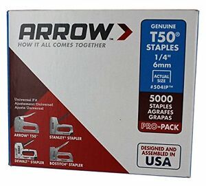 Arrow Fastener 504IP Genuine T50 1/4-Inch Staples