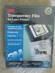 3M Transparency Film CG3300 for Laser Printers 50 sheets sealed box