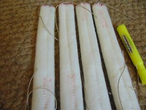 QUANTITY OF 4 PRINTING PRESS ROLLER COVERS WITH TIE ENDS