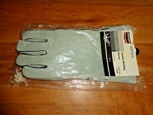 Vintage Century Grey Leather Welding Gloves 47280 Made in USA New