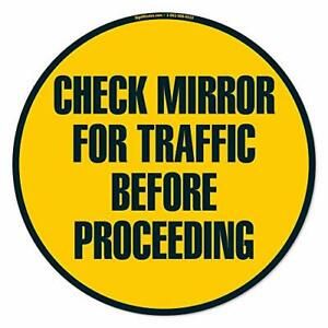 Check Mirror for Traffic Non-Slip Floor Marker | 12 Pack of 16&#034; Circle Vinyl ...