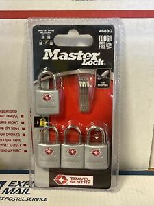Master Lock 4683Q Steel Key Luggage Lock 4 pk Keyed Alike