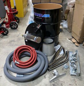 GUARDAIR N551BC Pneumatic Drum Vacuum 55 gal Tank Steel 2&#034; Hose Dia 89 cfm