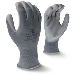 RADIANS RWG14XL Polyurethane Coated Gloves, Palm Coverage, Gray, XL, 12PK