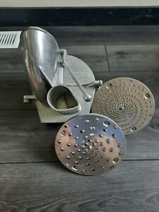 VINTAGE 150-C KITCHENAID HOBART PELICAN HEAD ATTACHMENT w/ 2 ADD. SLICER DISCS