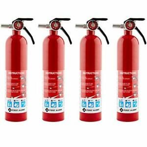 First Alert HOME1 Rechargeable Home Fire Extinguisher 4-Pack Red | UL Rated 1...