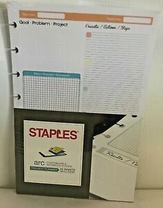 Staples Arc C.N.S. Project Planner 50 Refillable Sheets (50044) 5.5&#034; x 8.5&#034;