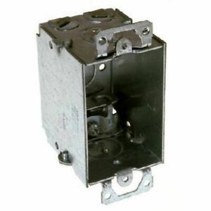 Hubbell 518 3&#034; x 2-1/2&#034; Deep Gangable MC/BX Cable Clamps Switch Box - 20-Pack