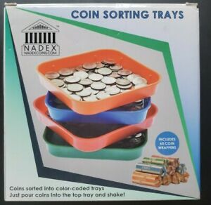 Nadex Coin Sorting Trays With Coin Wrappers Color Coded