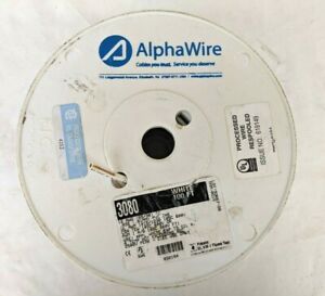Alpha Wire 3080 -12 AWG- 100 feet - 600 V RMS Style 1015 White HOOK UP LEAD WIRE