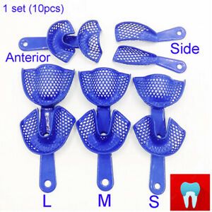 10pcs Dental Impressions Tray Plastic-Steel Teeth Holder Dentist Instrument Tool