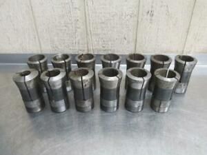 Lot of 13 Crawford Tru-Grip No. 9267 Collets Metal Lathe Collet 1-3/16&#034; to 2&#034;