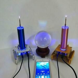 Mini Music Coil Plasma Speaker Wireless Transmission Power Sound &amp; .* H0V6