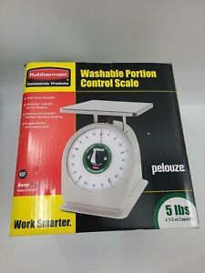 PELOUZE 5 lbs Rubbermaid Commercial Washable Portion Control Scale Stainless