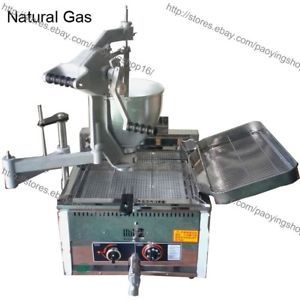 3-Mold Manual Doughnut Donut Hole Donut Ball Maker Machine Natural Gas Fryer