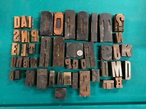 Wood Type Letterpress Printing Block Vintage Wooden