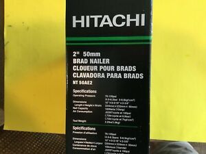 NEW HITACHI 2&#034; Brad Nailer comes with case and safety glasses.  Free Shipping!