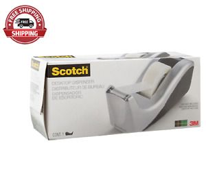 Scotch Desktop Tape Dispenser, Silvertech Two-Tone