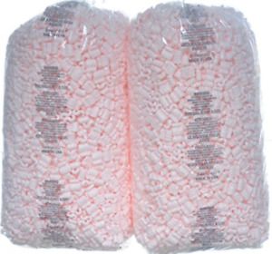 Bubblefast 7 cu ft Pink Anti Static Packing Peanuts Popcorn (Two 3.5 cu ft Bags)