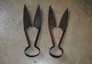 2 Vintage Sheep Shears Scissors or Grass Trimmers Cutters