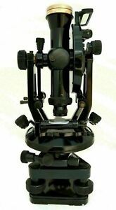 15&#034; Antique Brass Theodolite With Wood Box Transit Alidade Surveying Instruments