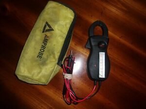Vtg Amprobe Ultra RS-3 Rotary clamp test meter amp meter W/ Leads +Case