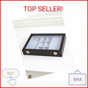 Black Glass Top Jewelry Organizers