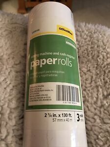 3pk 2-1/4”x130&#039; Bond Paper Calculator Cash Register Receipt Adding Machine Rolls