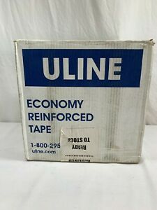 ULINE ECONOMY REINFORCED 3 INCH X 375 FT TAPE - 8 ROLLS - WHITE S-2338