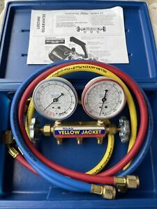Ritchie Yellow Jacket 42001 Series 41 manifold guages R-22 / 404a / 410a