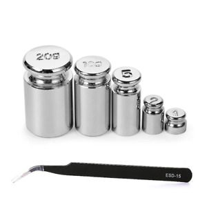 Borogo 1g 2g 5g 10g 20g Gram Set for Digital Scale Balance and 1 Piece Calibrati