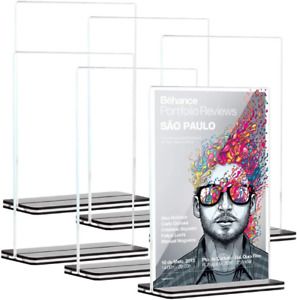 [6 Pack] 5x7 inch Office Table Sign Display Holder for Trade Show Exhibition, To