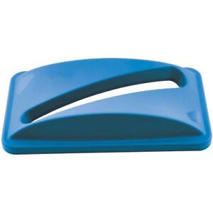 Winco PTCP-23L, Blue Paper Recycling Cover For Slim Trash Can, Plastic Lid for
