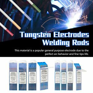 10PCS/Set Tungsten Electrodes Welding Rods Red//Blue/Green/Gold 1/16&#034; 3/32&#034; B2Q9