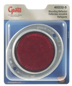 Grote 3&#034; Aluminum, Two-Hole Mounting Reflector, Red (40232-5)
