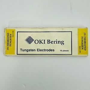 (10pcs)OKI Bering Tungsten Electrodes 1/8” x 7” Clean 1% Thoriated ~NOS~