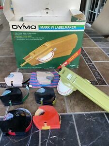 Vintage DYMO Mark VI label maker kit in box Great condition WORKS Complete