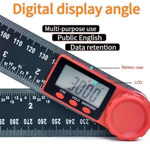 Electronic LCD Digital Angle Finder 8&#034; Protractor Ruler Goniometer with Battery