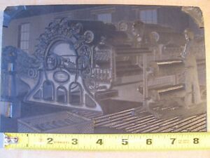 Antique Davis &amp; Furber North Andover MA textile machine printing block Museum #3