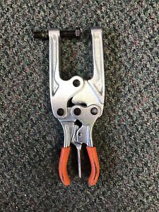 Used KNU-VISE P-1200 Welding Aviation Aircraft Hand Locking Clamp Orange Handle