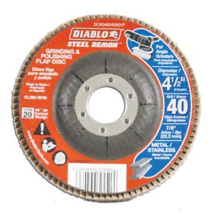 Power Sander Accessory 4-1/2 in. Flap Disc 40-Grit Buffing/Polishing (5-Pack)