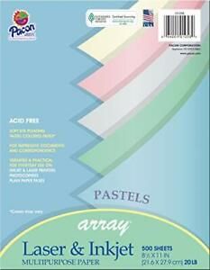 Pacon Assorted Pastel Multi-Purpose Paper, 8.5-in. x (8.5 inches x 11 inches)