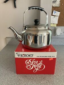 Vintage Bon Chef 18-8 Stainless Steel 6.0l Tea Kettle - New In Box