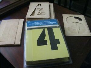 Hillman Heavy Duty Stencils 4&#034; Letters Numbers and Symbols 839726 Plus Extra Set