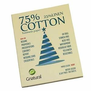 75% cotton 25% linen paper85gsm inkjet printing paper8.5&#034;x11&#034; ivory color r...