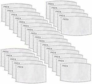 50 PCS adult PM2.5 activated carbon filter 5-layer replaceable anti-fog filte...