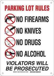 BRADY 132052 Security Sign,10&#034;H,14&#034;W,Plastic