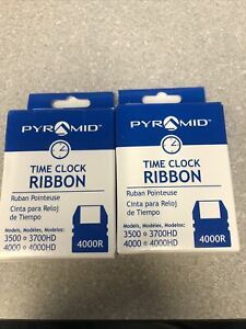 2 Pyramid 4000R Replacement Ribbon for 3500, 3700HD, 4000, 4000HD Time Clocks